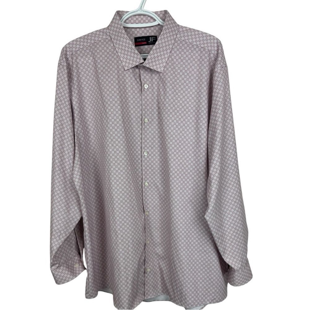 🥑5/$25 Men's JF J. Ferrar Slim Stretch Dress Shirt XL 17-17.5